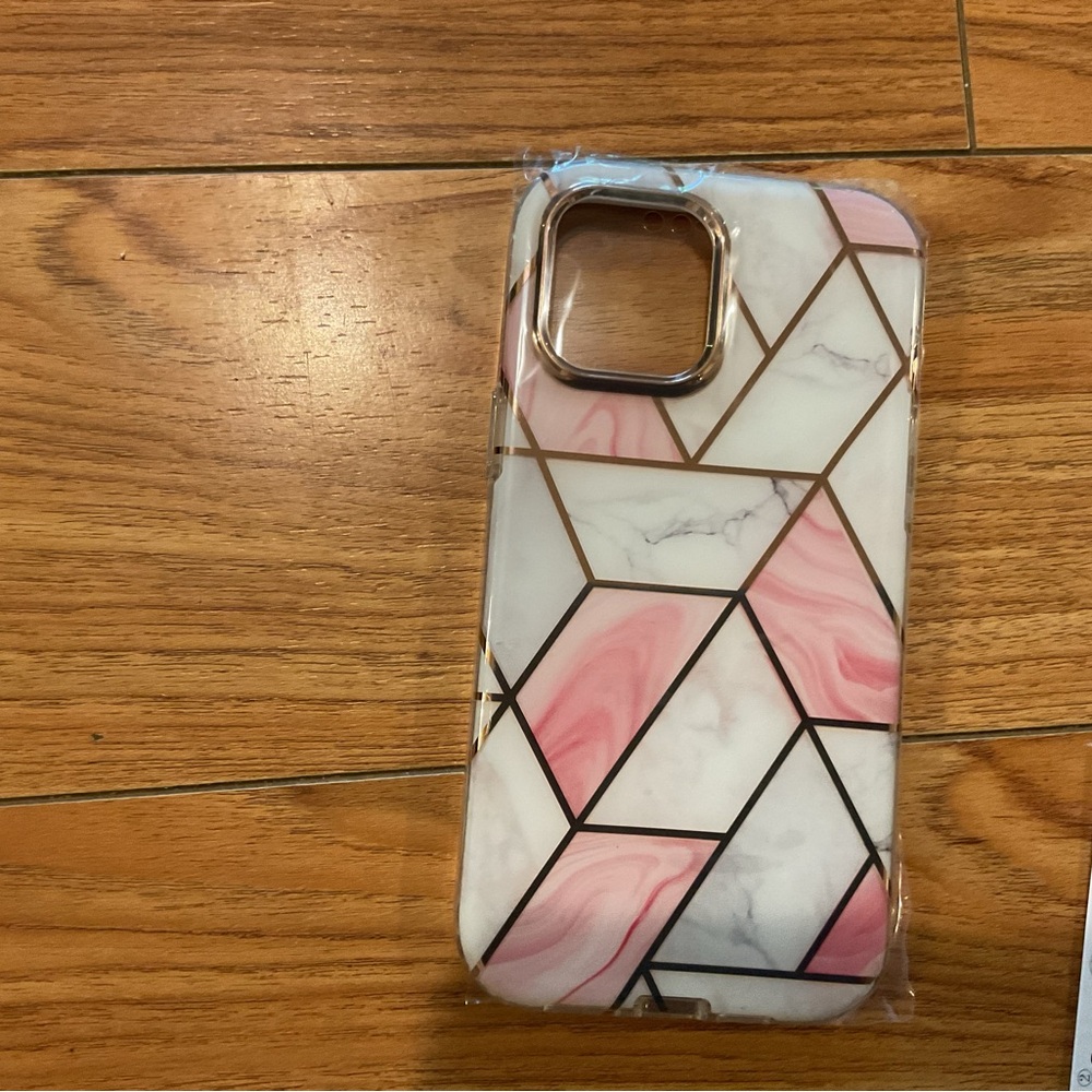 Geometric Pink and White Phone Case for iPhone 12 Pro Max